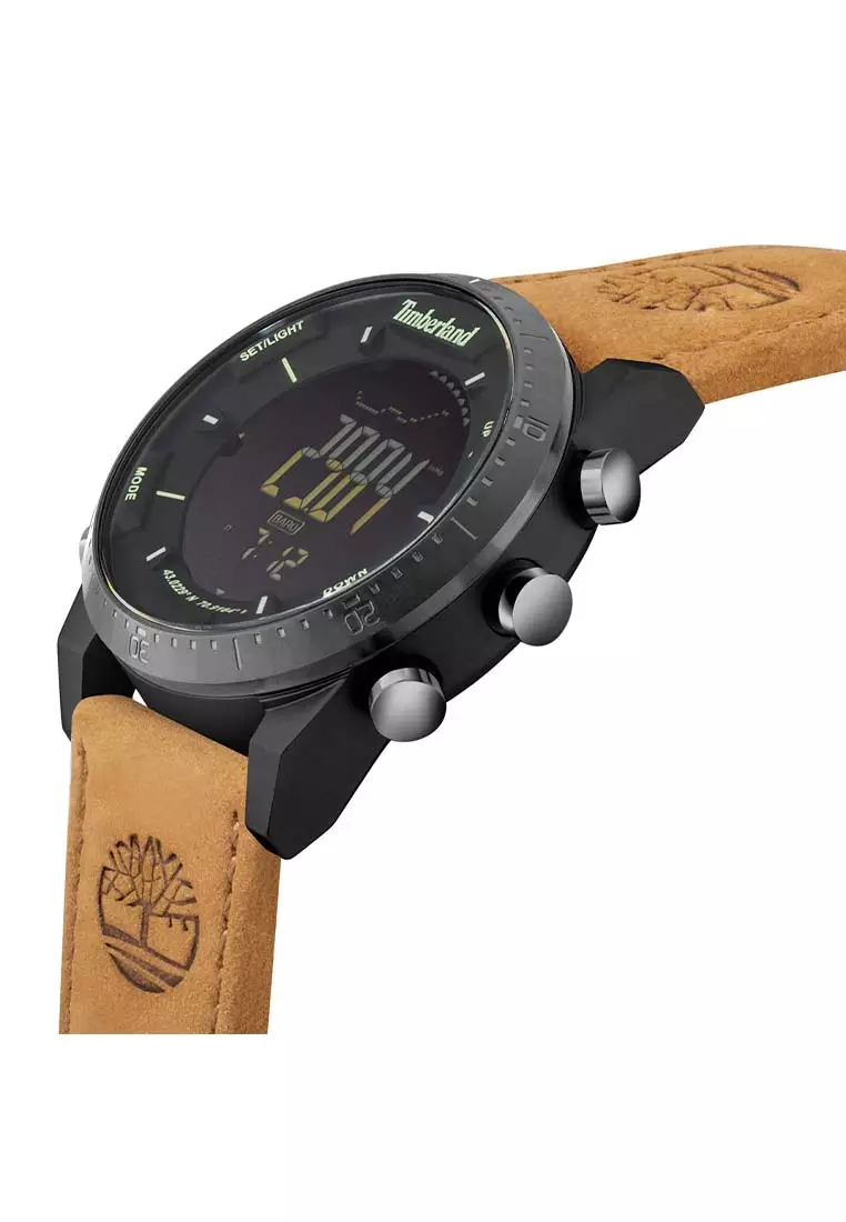 Men's Whately Brown Leather Digital Watch TBL-TDWGD2104703