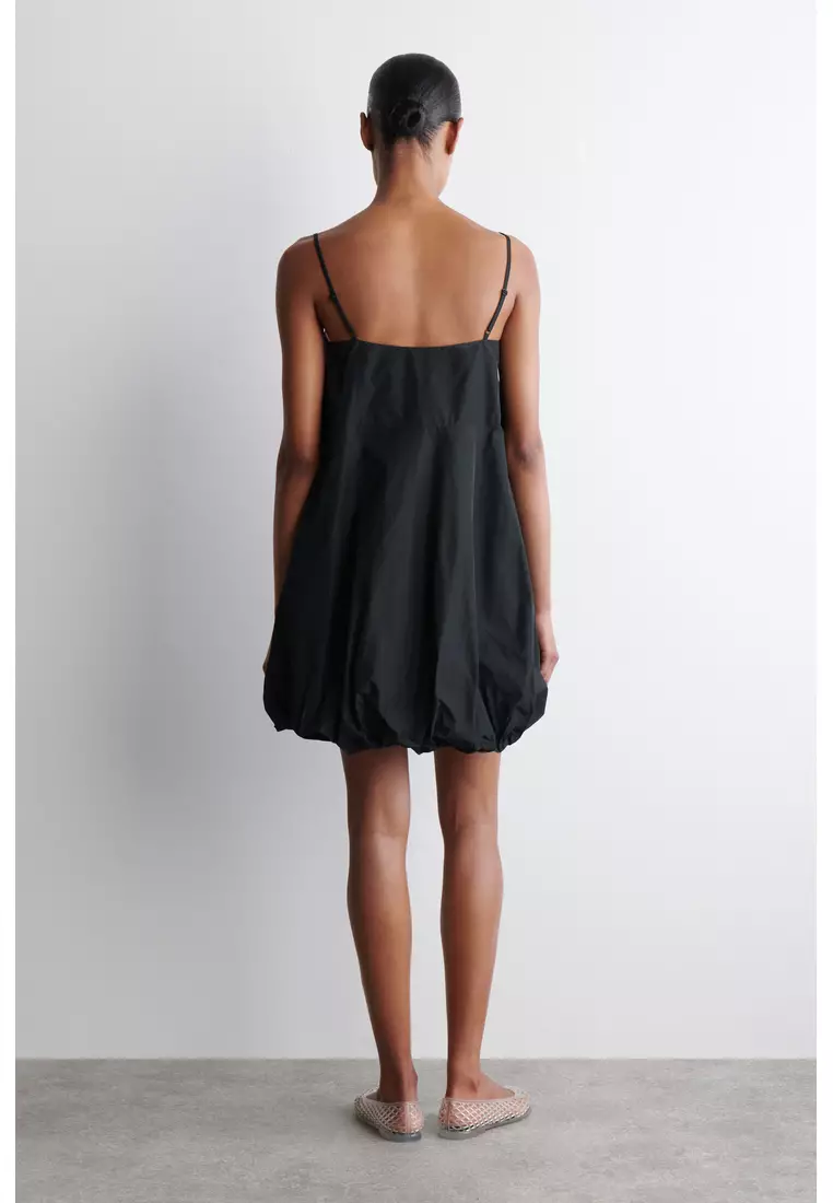 BUBBLE-HEM MINI DRESS