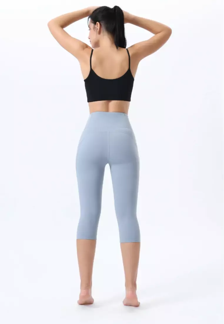 Active Motion Crop 3/4 Sport Legging Activewear Hightwaist Yoga Fitness Gym Running Zumba