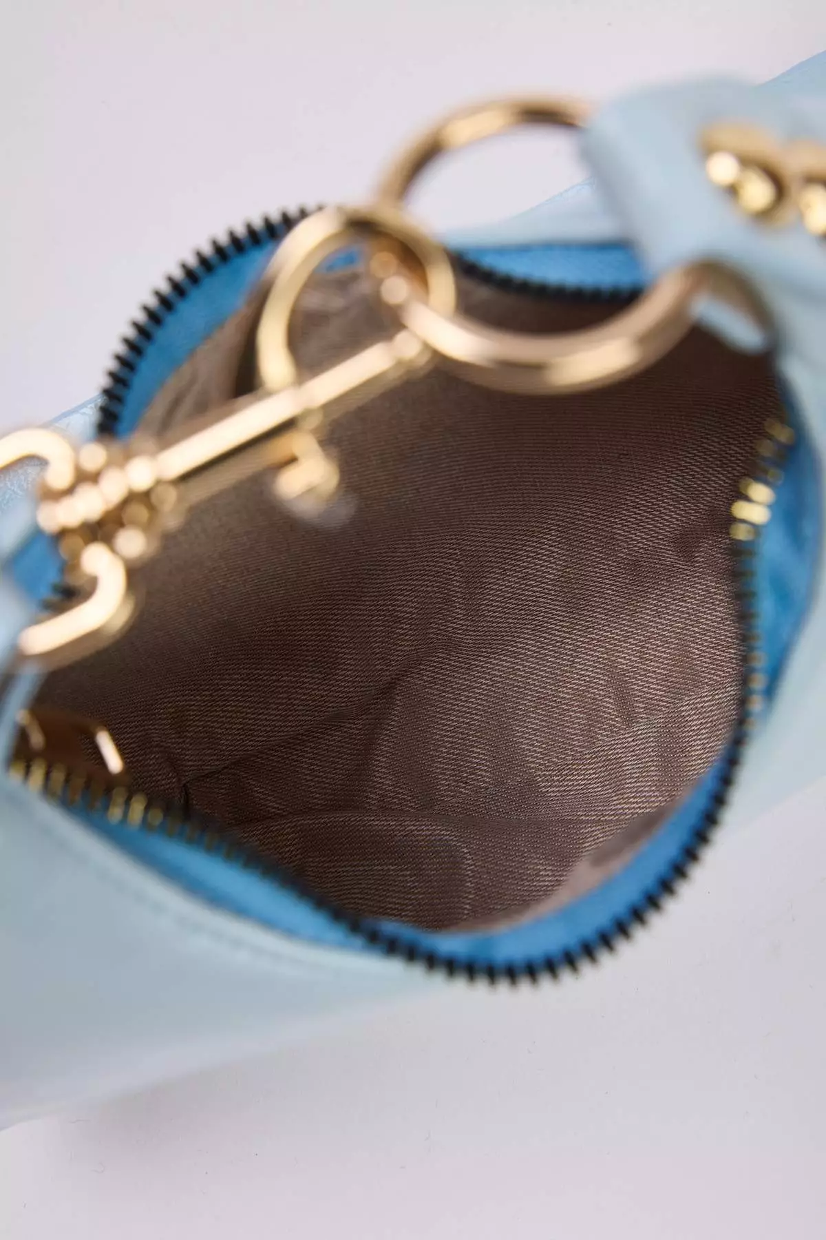 Baby Blue Dual Use Strap Women's Mini Oval Shoulder And Hand Bag Takss25Oc00091