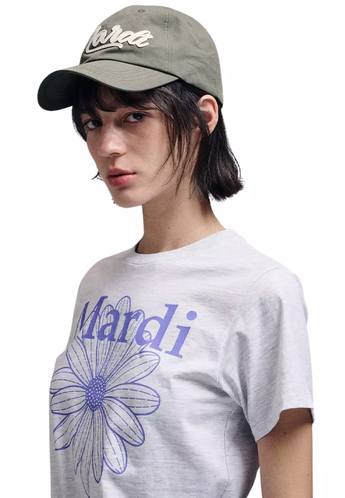 Slim Tshirt Flowermardi - Heather Purple