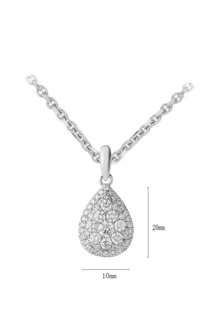 TOMEI Diamond Pendant, White Gold 750 (P5888)