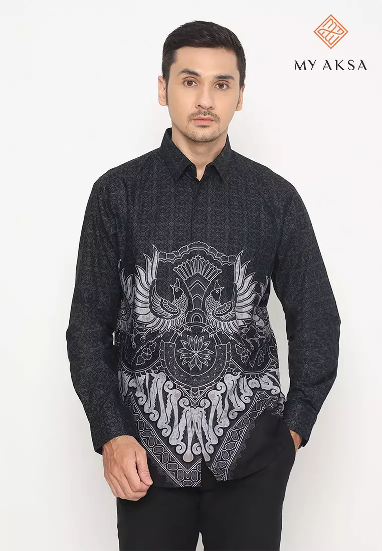 My Aksa Batik Pria Kemeja Panjang Furing Erwin Elga