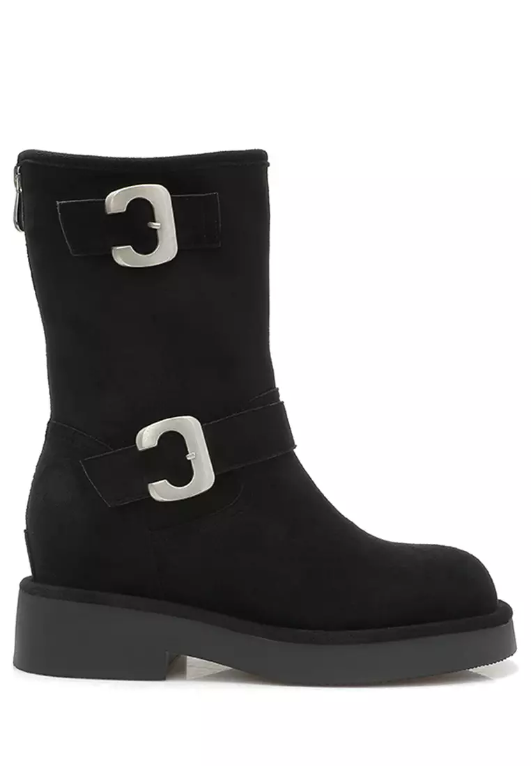 Discount on Twenty Eight Shoes  shoes - SKU: Hidden Heel Biker Boots TE8801-1