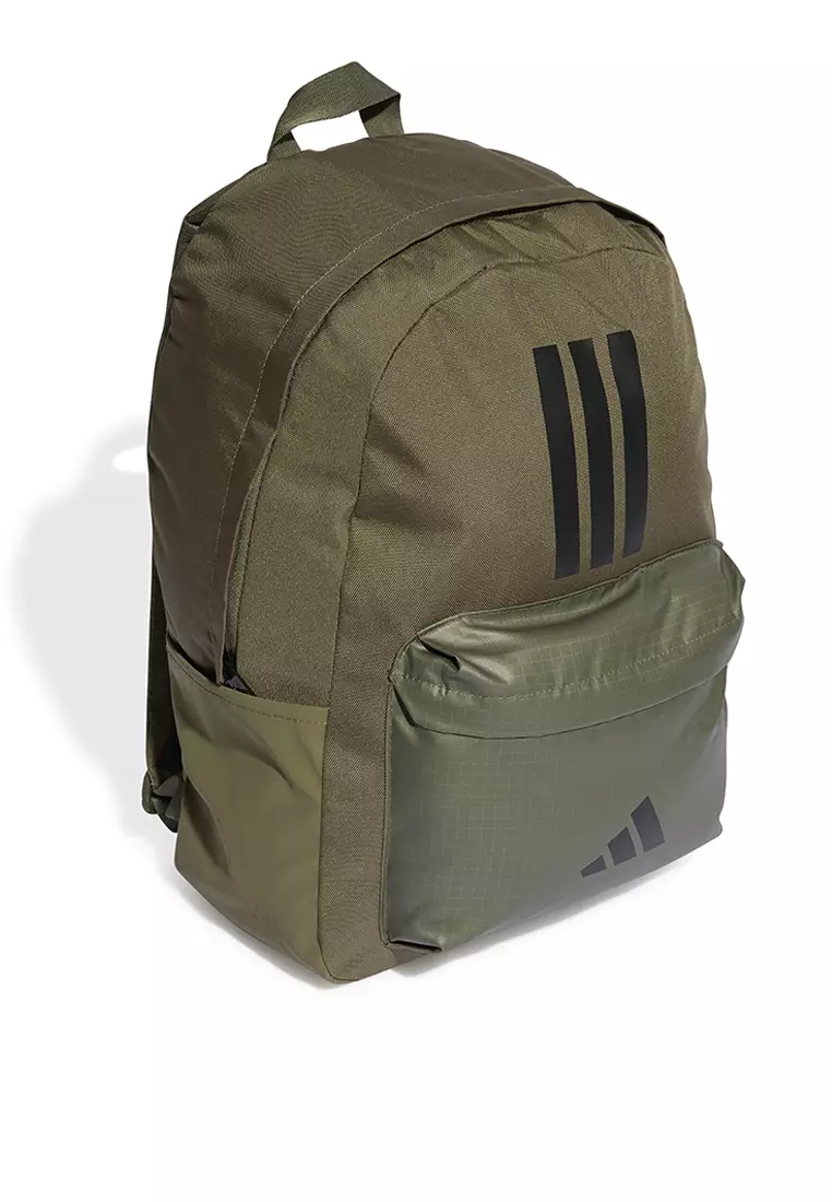 adidas Lifestyle Classic Back-to-School 3-Stripes Backpack Unisex Green IS7042