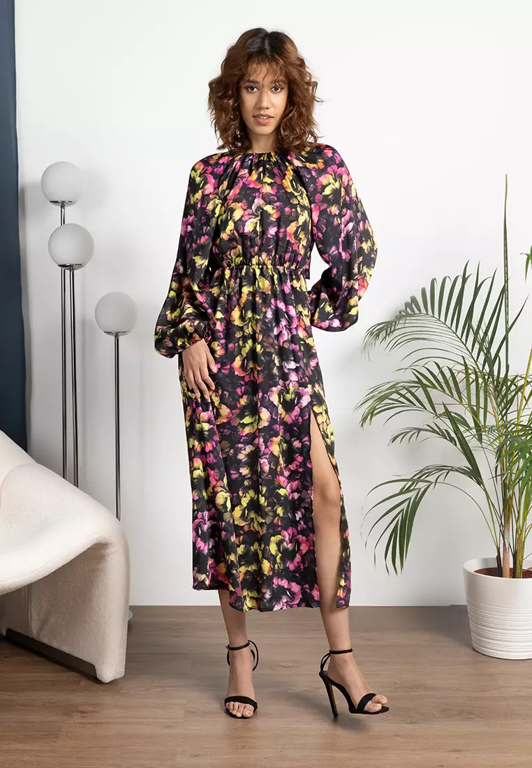 Buy TOPSHOP Gathered Waist Midi Dress 2024 Online ZALORA Singapore