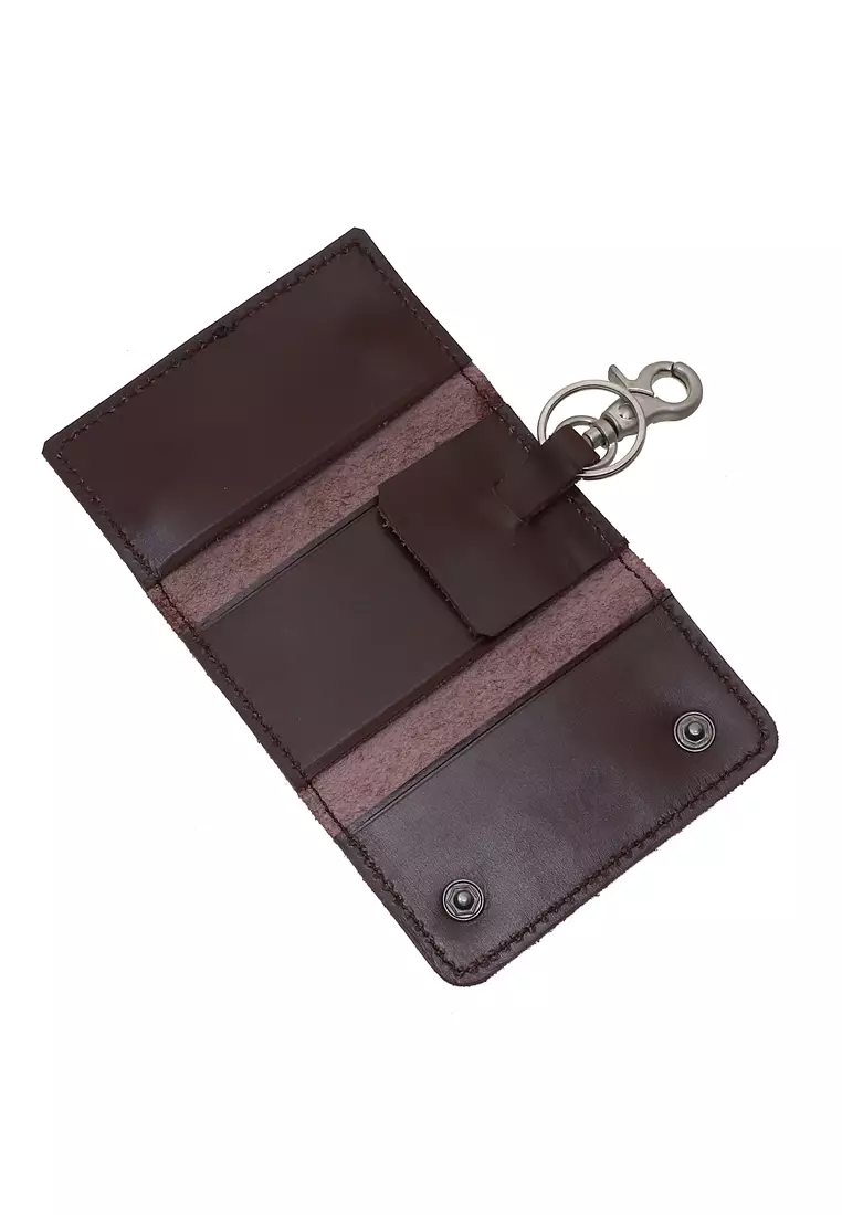 Elgreno Dompet STNK Gantungan Kunci Motor Mobil Handmade Material Genuine Leather Kulit 335 ORIGINAL - Brown