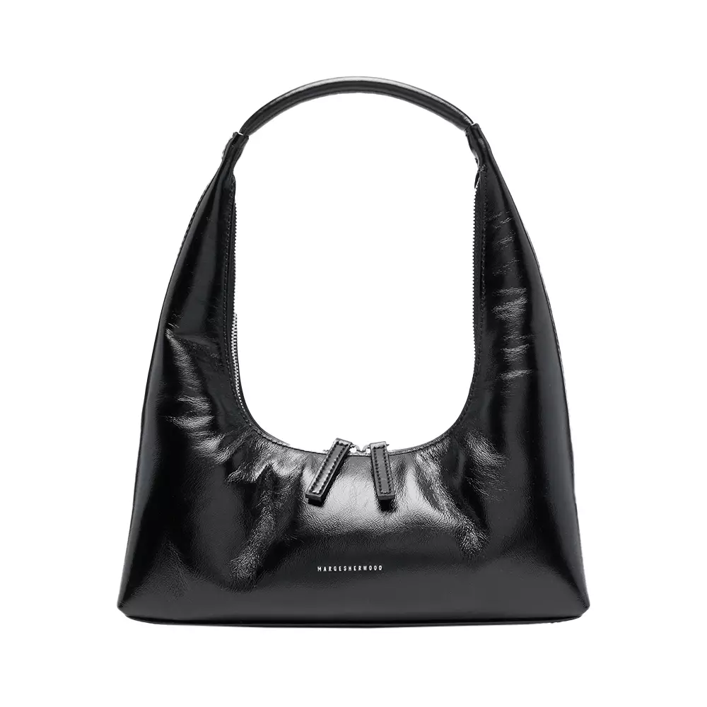 [4.4PRIL KEJUTAN HARGA] Hobo Shoulder Bag Crinkle Black Shw