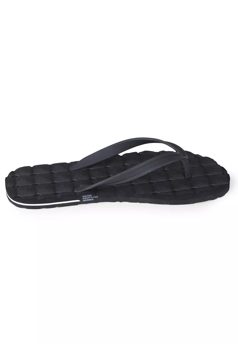 MSN RECLINER RUBBER 2 SANDALS BLACK WHITE
