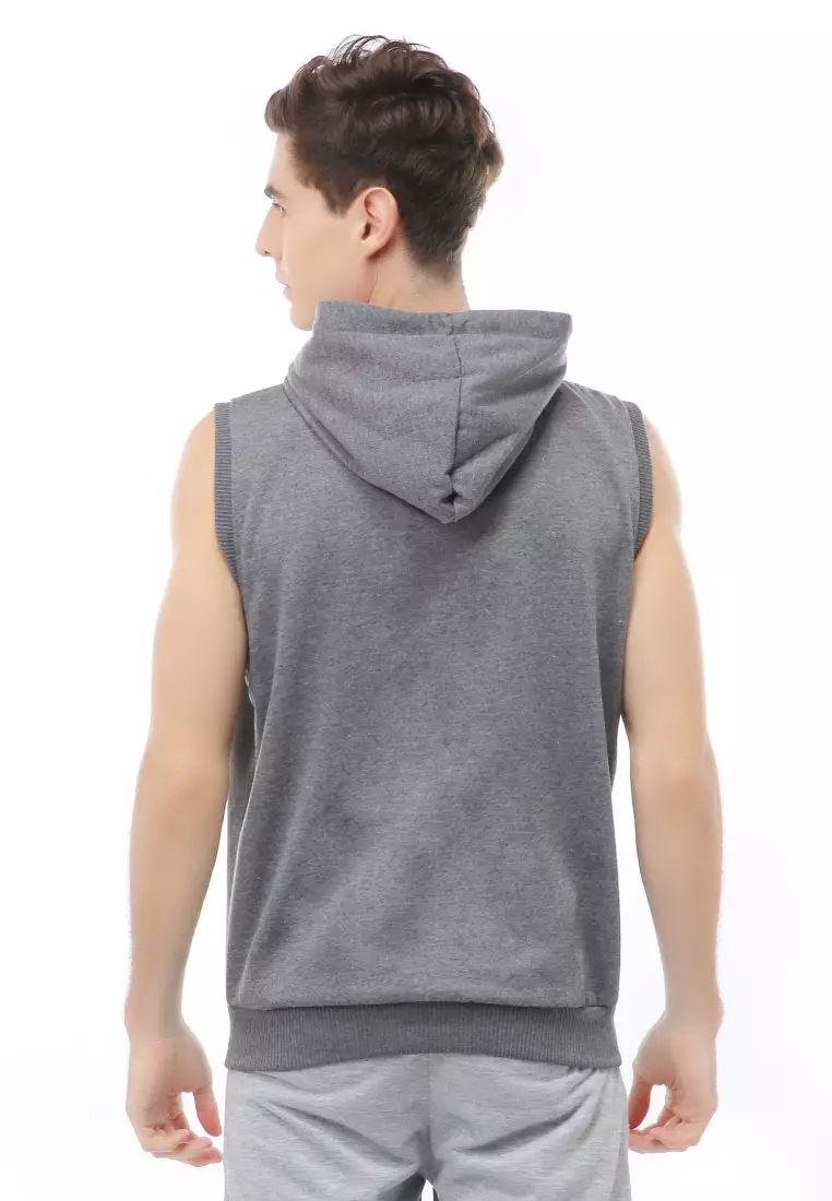 Clover Jacket Pria Rompi Zipper Polos Material Fleece ORIGINAL - Dark Grey