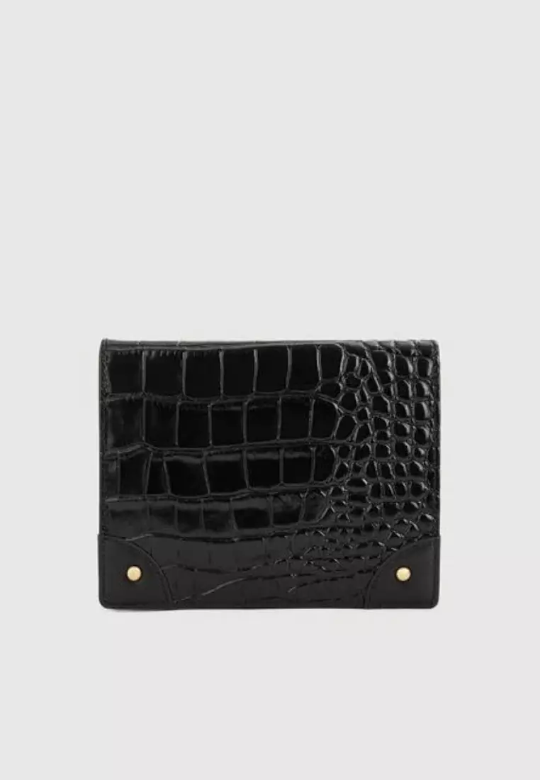 Larissa 2 Fold Short Wallet Black