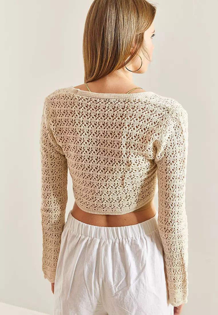 Openwork Bolero Blouse