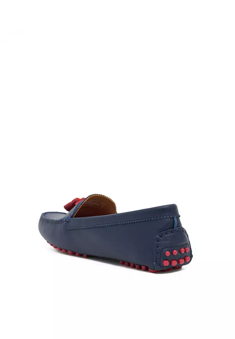 Sepatu Wanita Casual Loafer Moccasin Gino Mariani Elene 1 Navy
