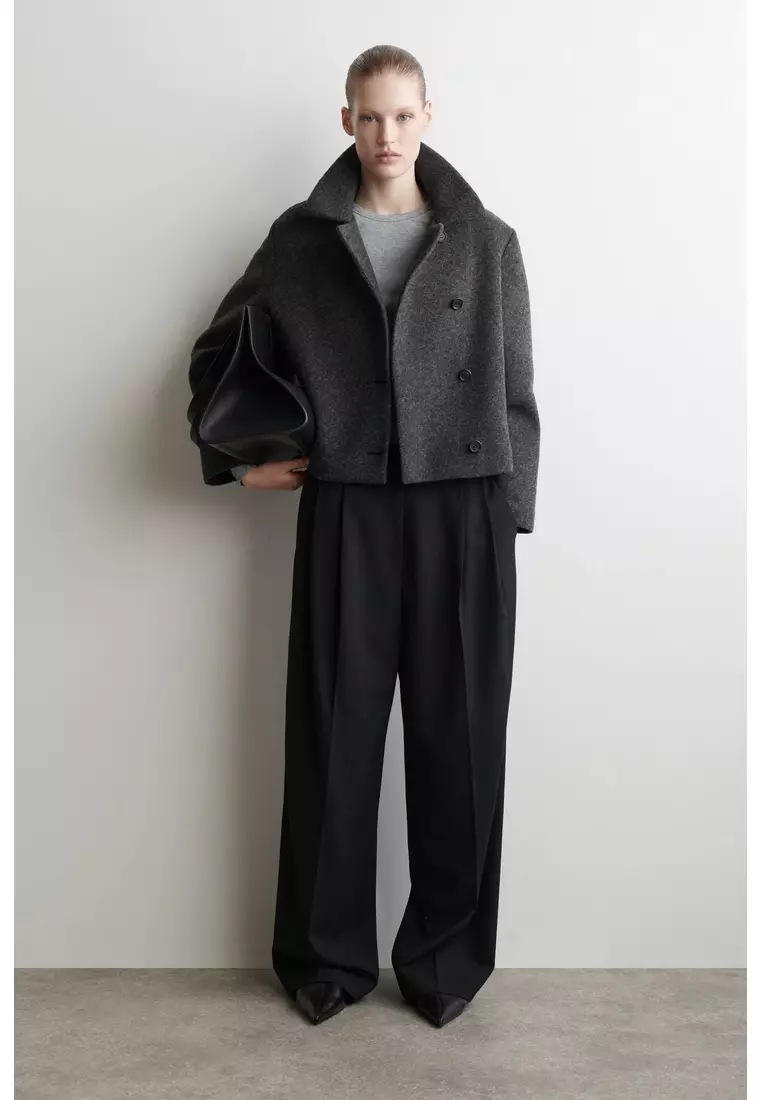 BOILED WOOL-BLEND SHORT JACKET