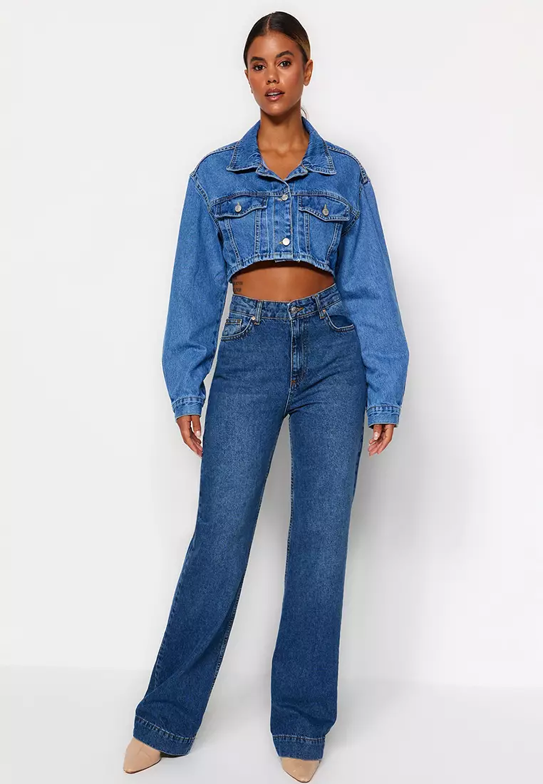 Buy Trendyol High Waist Wide Leg Jeans 2024 Online ZALORA Singapore   Trendyol 9712 9832433 5 