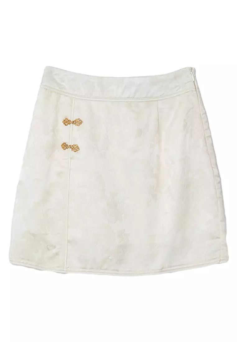 Mandarin Style Mini Skirt