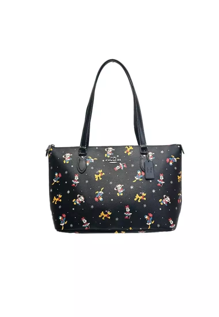 Buy Coach Disney X COACH ZIP TOP TOTE BAGS (CM189) – QB Black