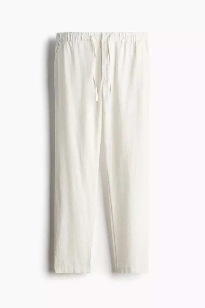 Regular Fit Linen-blend trousers
