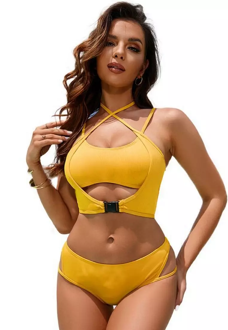 Yellow swimwear uk on sale