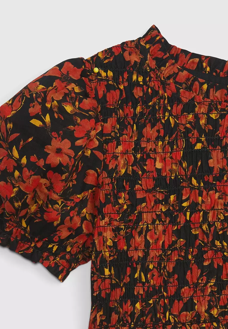 Toddler Puff Sleeve Smocked Dress