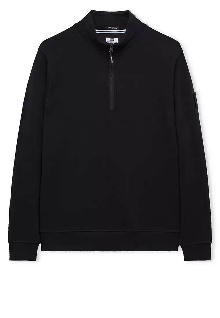MENS BLACK KRAVIZ 1/4 ZIP WITH PARACHUTE OVERLAY