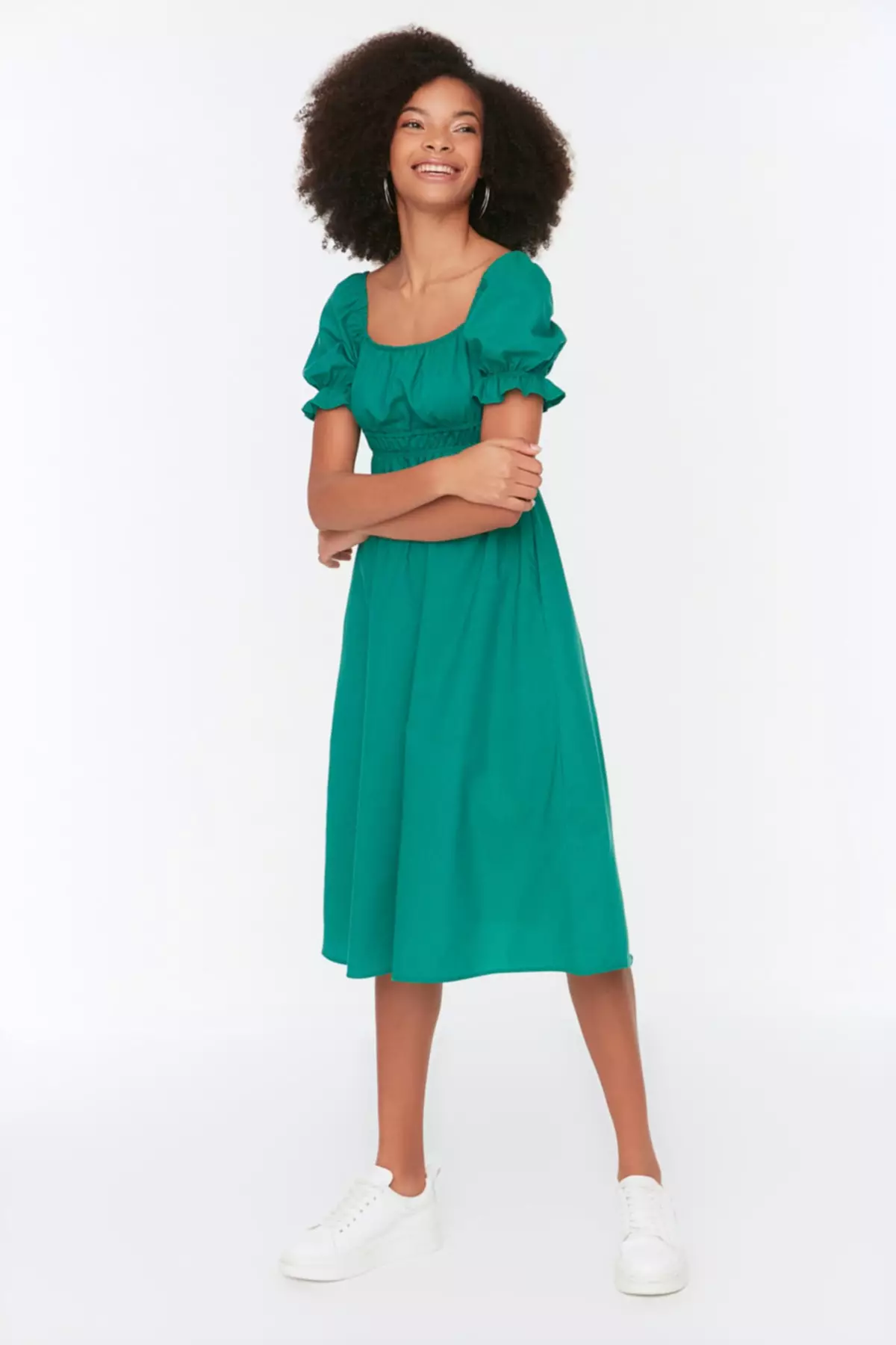 Buy Trendyol Puff Sleeve Dress 2025 Online | ZALORA