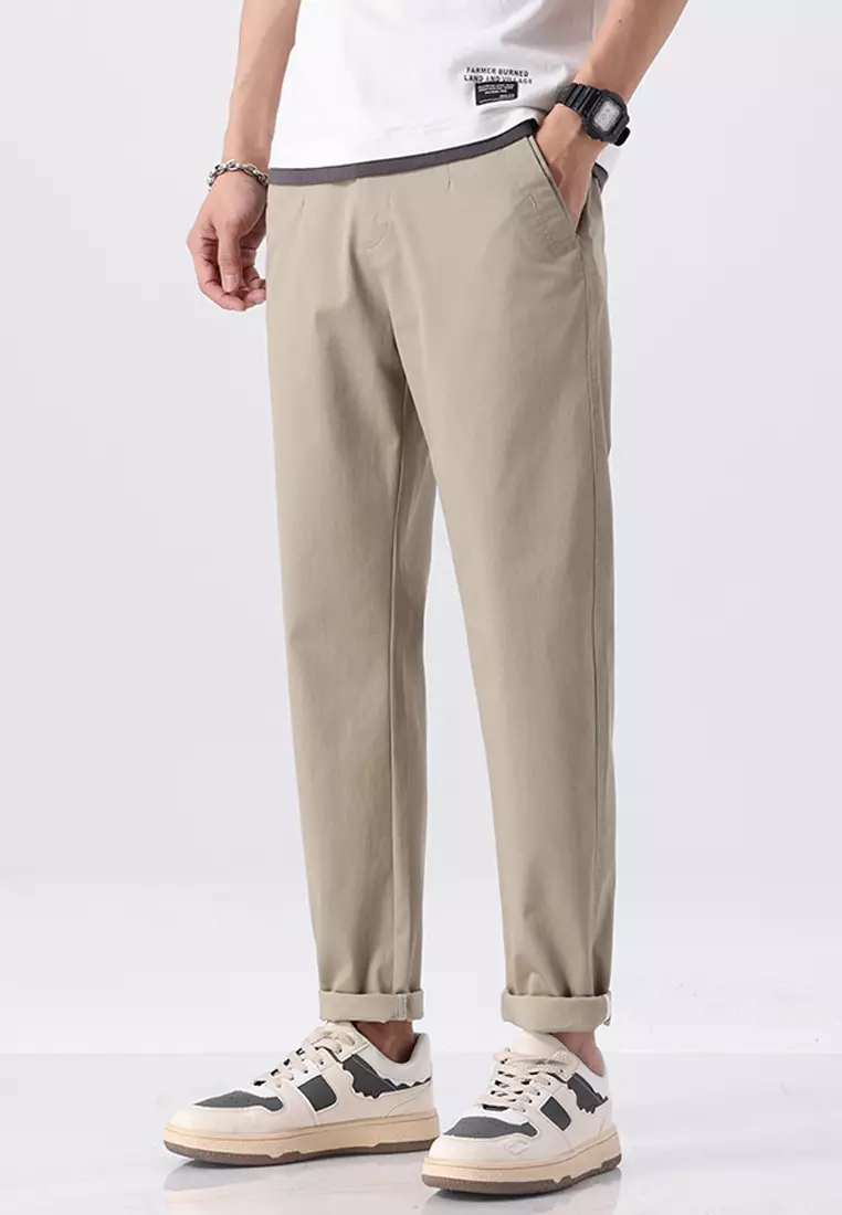 Casual Straight Leg Chino Pants