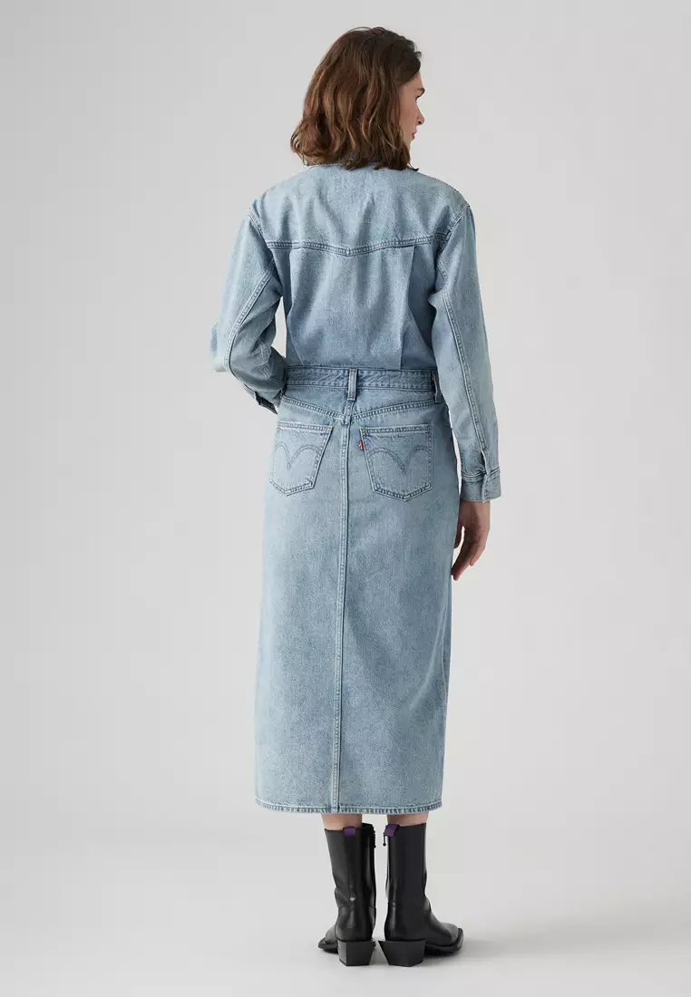 Buy Levi's Levi's® Women's Denim Midi Shirt Dress 0002Q-0000 Online ...