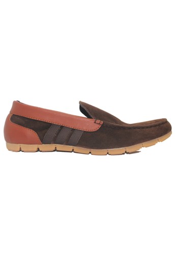 D-Island Shoes Casual Slip On Comfort Dark Brown
