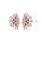 Glamorousky pink Fashion and Elegant Plated Gold Flower Stud Earrings with Pink Cubic Zirconia F4A6BAC119B9FDGS_2