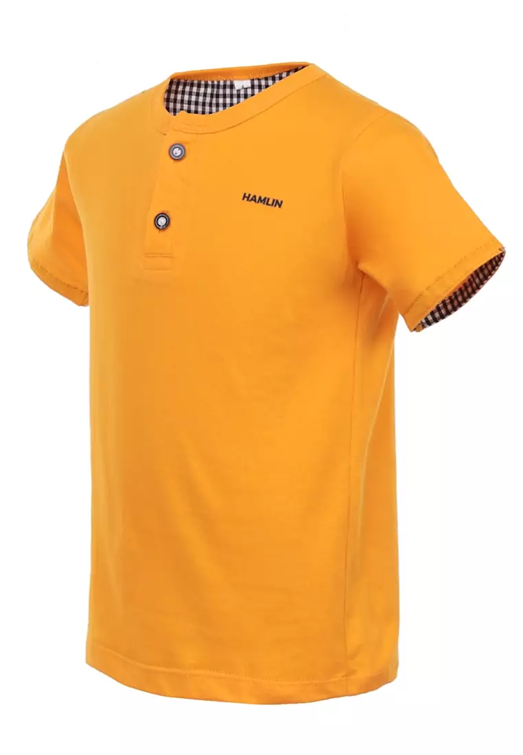 Mateo Kaos Polo Anak Laki-laki Lengan Stick Balik Childrens Tshirt Polos Material Cotton ORIGINAL - Yellow