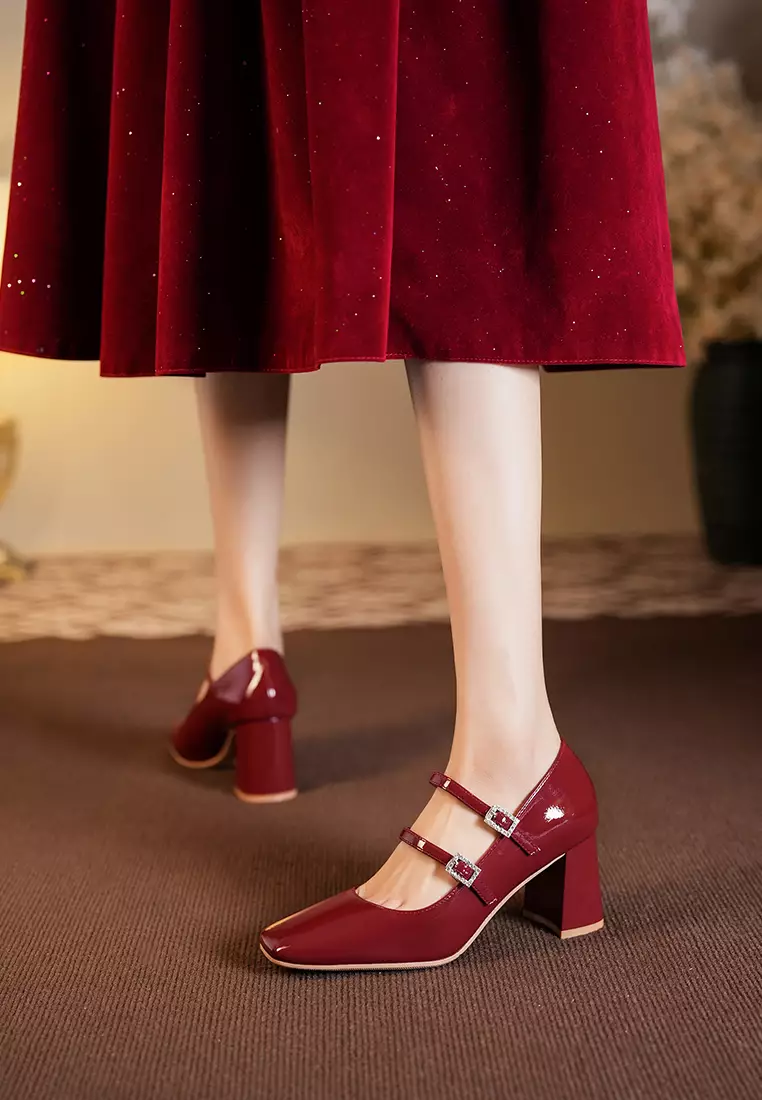 6CM Double Strap Mary Jane Shoes BY997-2