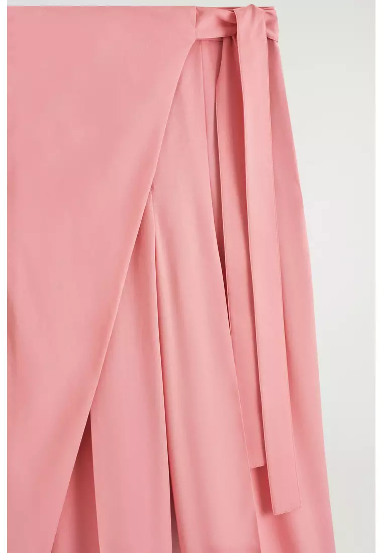 FLUID WRAP-FRONT TROUSERS