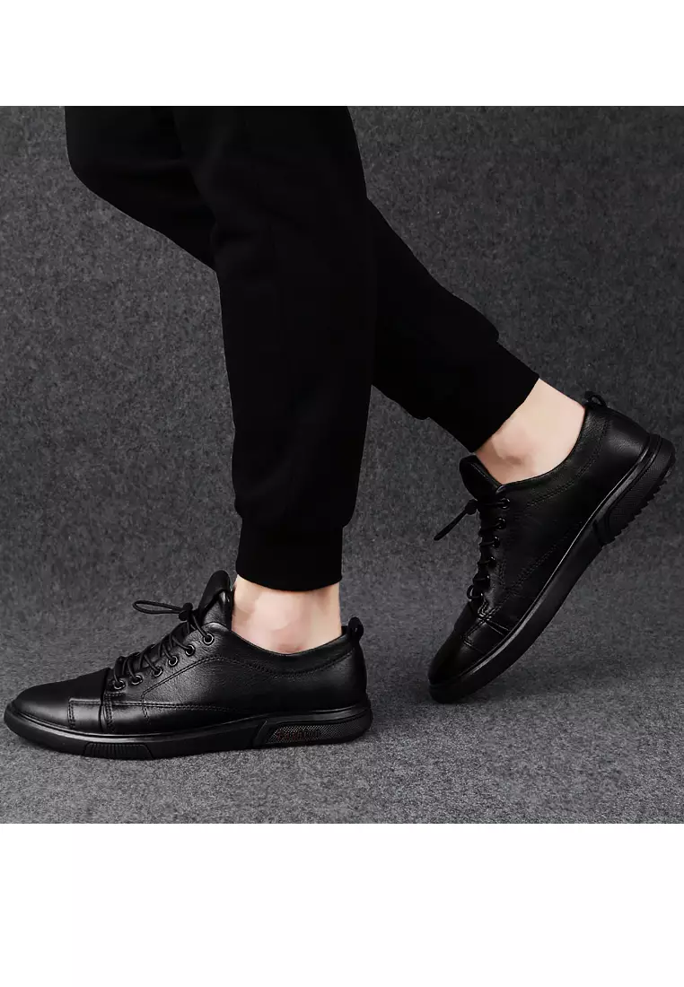 Grain Leather Drawstring Sneaker YY1968