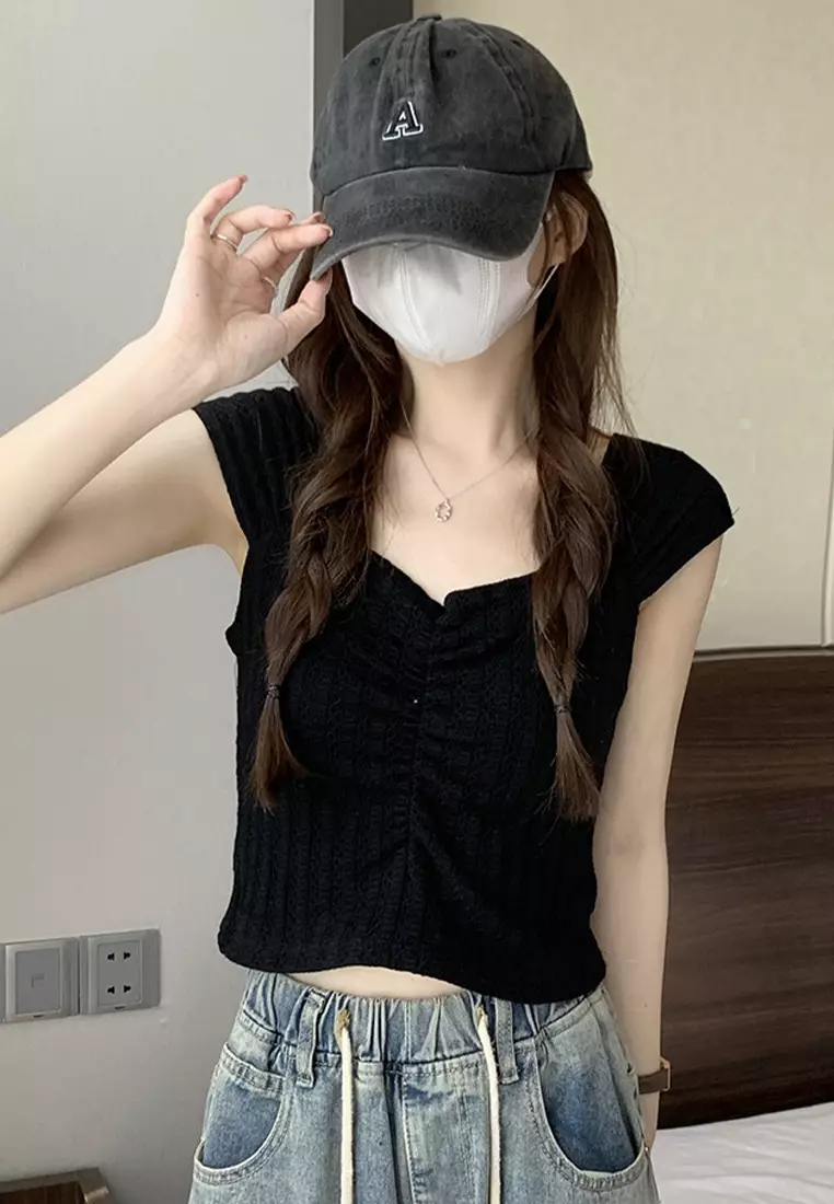 Summer new style French camisole sleeveless top CA24050634BK