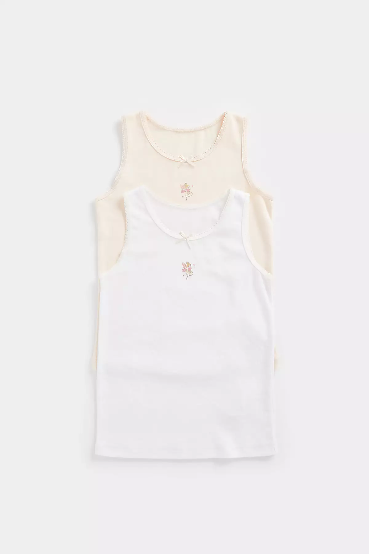 Mothercare Fairy Ballerina Vests - 2 Pack - Pakaian Dalam Anak Perempuan (Pink)