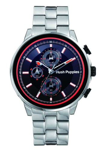 Hush Puppies Freestyle Chronograph Men’s Watch HP 6062M.1509 Black Red Silver Stainless Steel