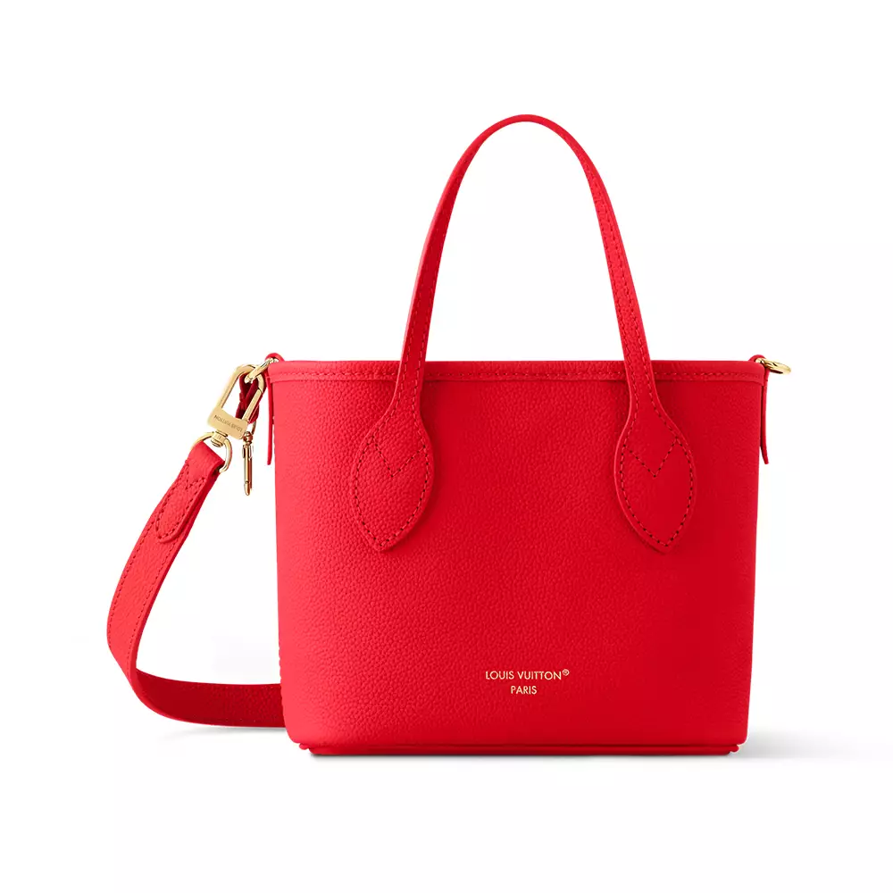 TM Neverfull Inside Out BB Monogram Red Cherry Denim Blue