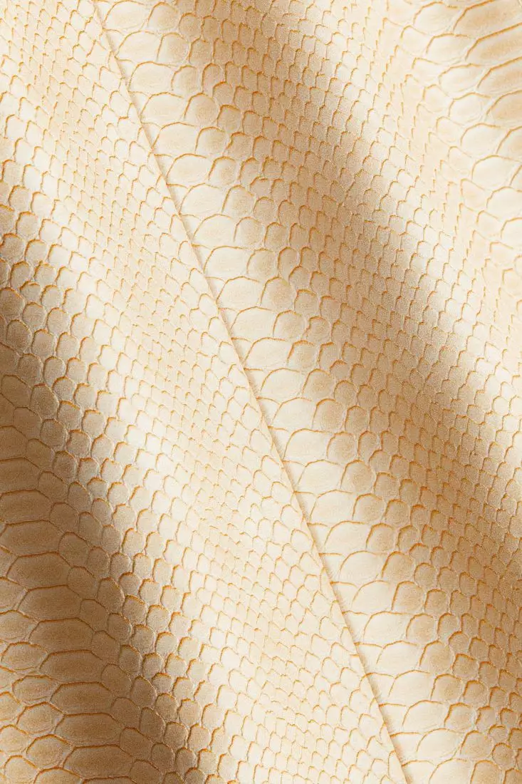 Coated zip-front skirt