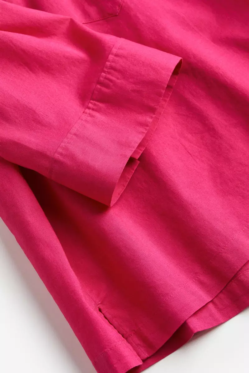 Buy H&M Linenblend popover shirt Online ZALORA Malaysia