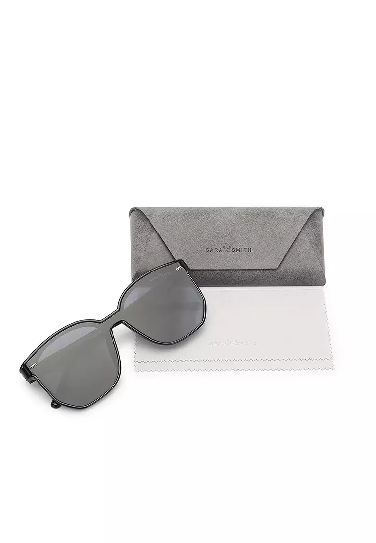 Unisex Fashion Sunglasses - Glossy Black / Grey