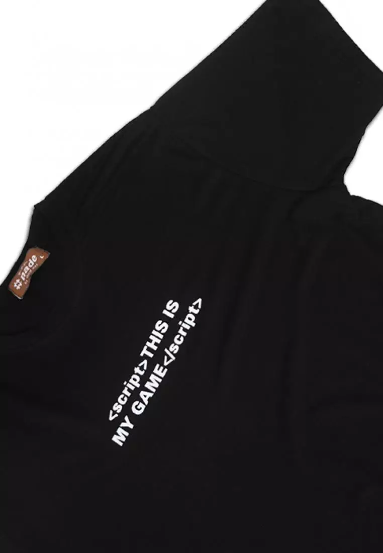 Nade NT307 Script This Is My Game Hitam Kaos anti kusut Pria