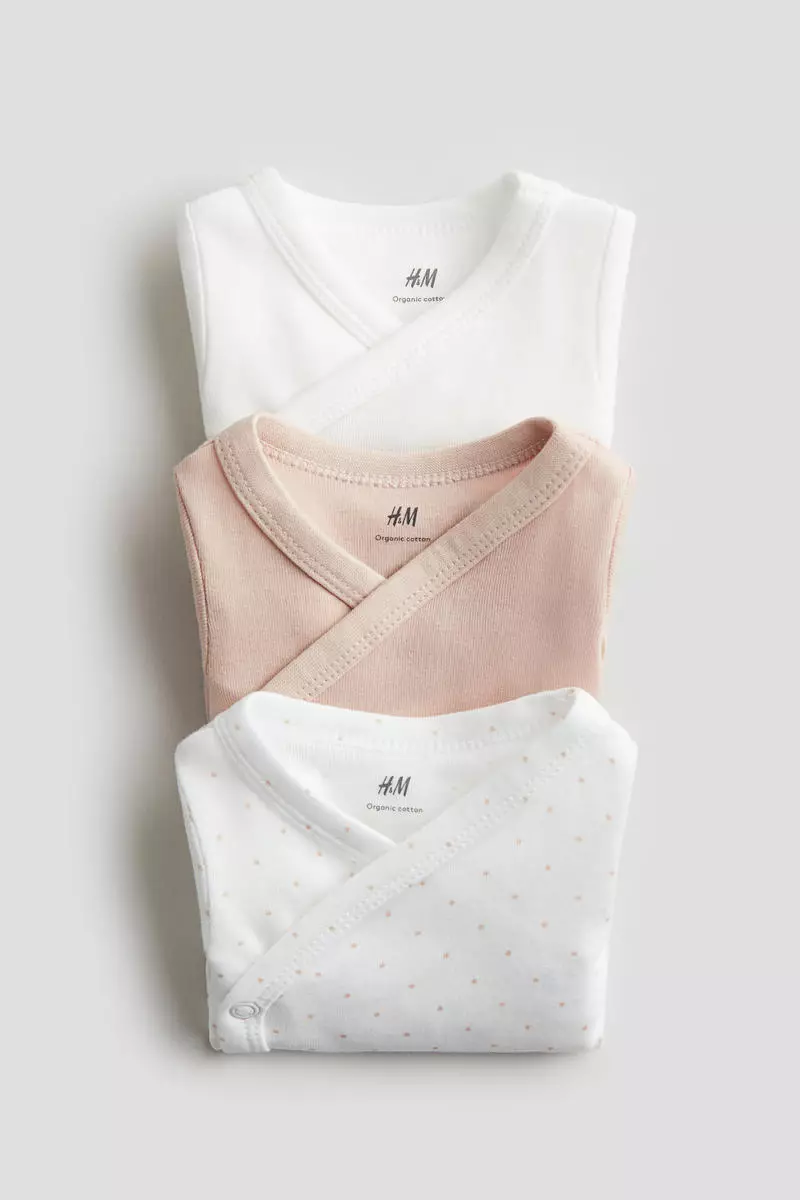 3-pack wrapover bodysuits
