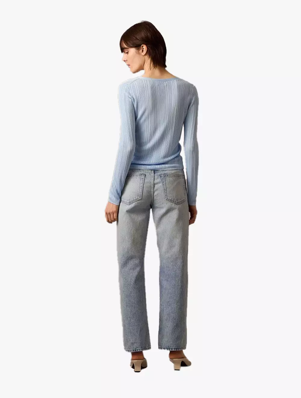 Calvin Klein - Shiny Viscose Ribbed Cardigan