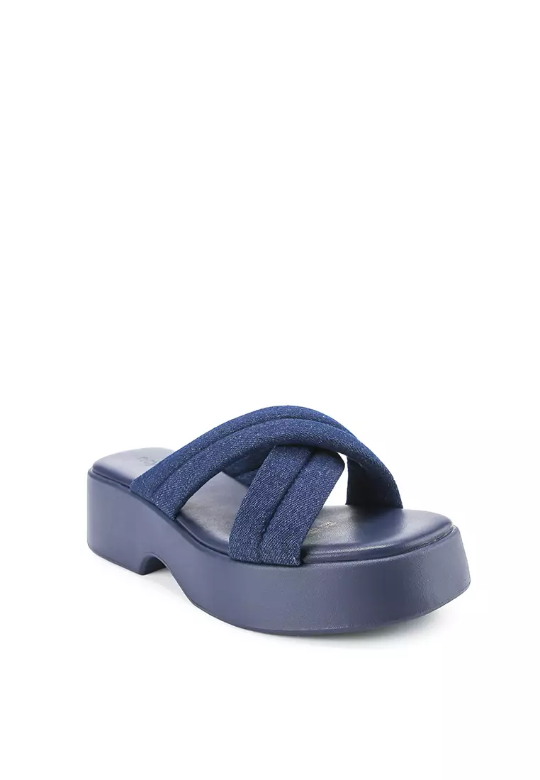 KATIE J2382-4 Chunky Sandal Navy Denim