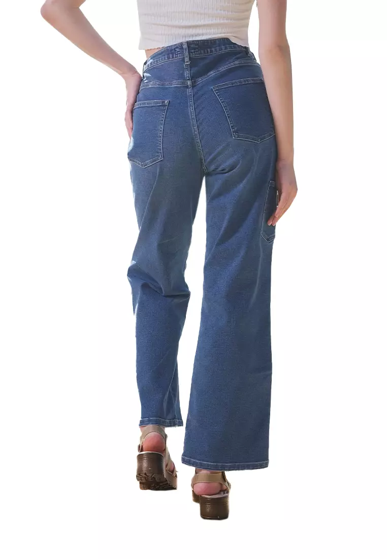 High Rise Loose Straight Denim Jeans