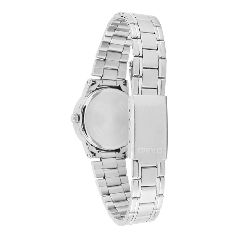 Jam Tangan Wanita Casio General LTP-V002D-7AUDF Ladies Grey Dial Stainless Steel Band