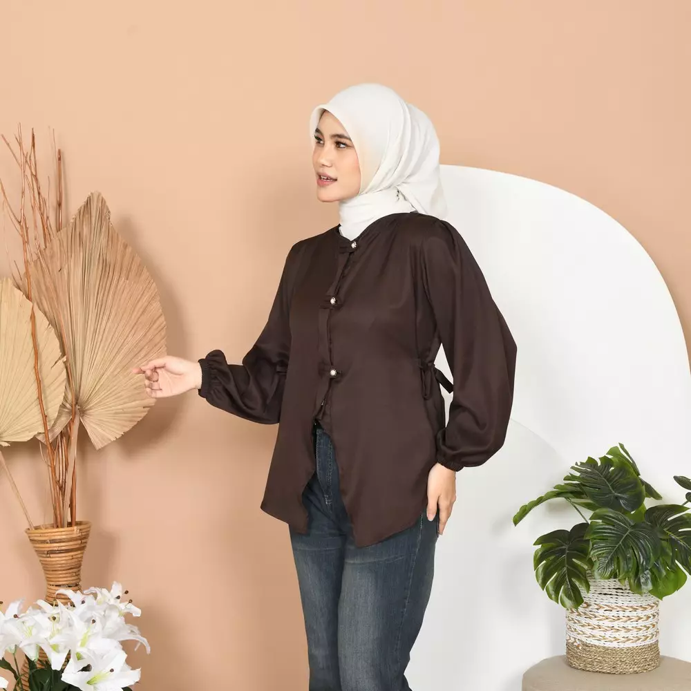 Shabira Blouse - Coffee M20040 R79S2