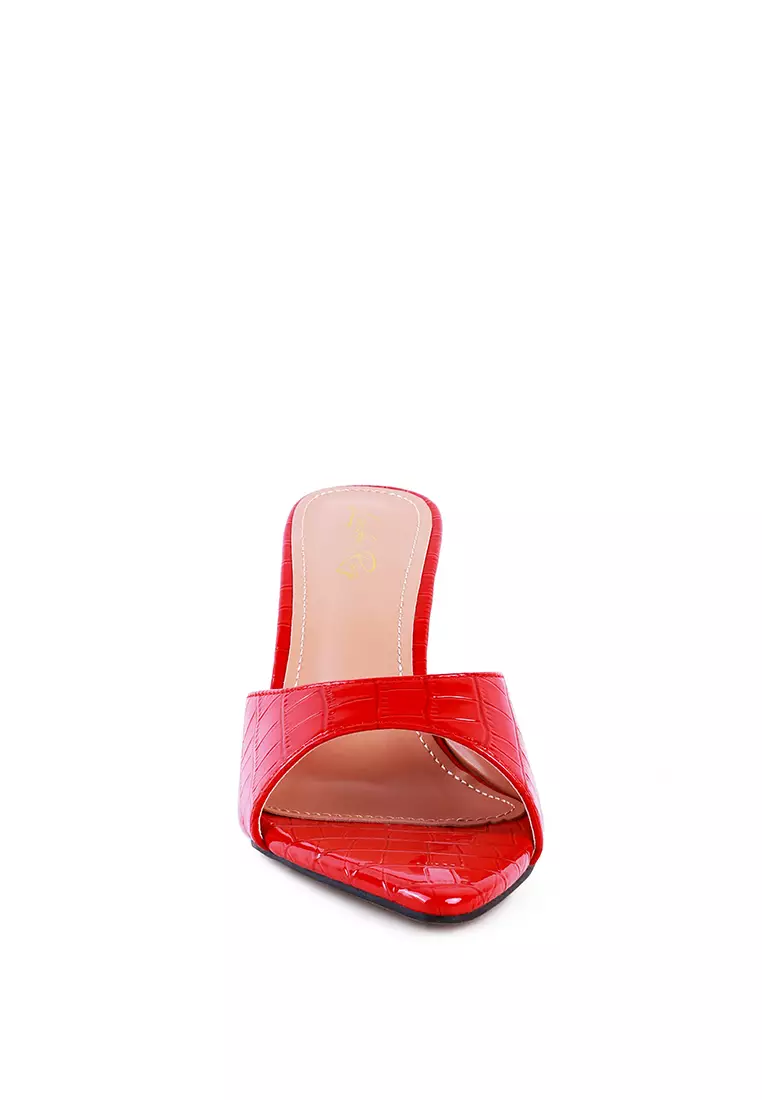 Buy London Rag Red High Heeled Croc Slides 2024 Online ZALORA Philippines