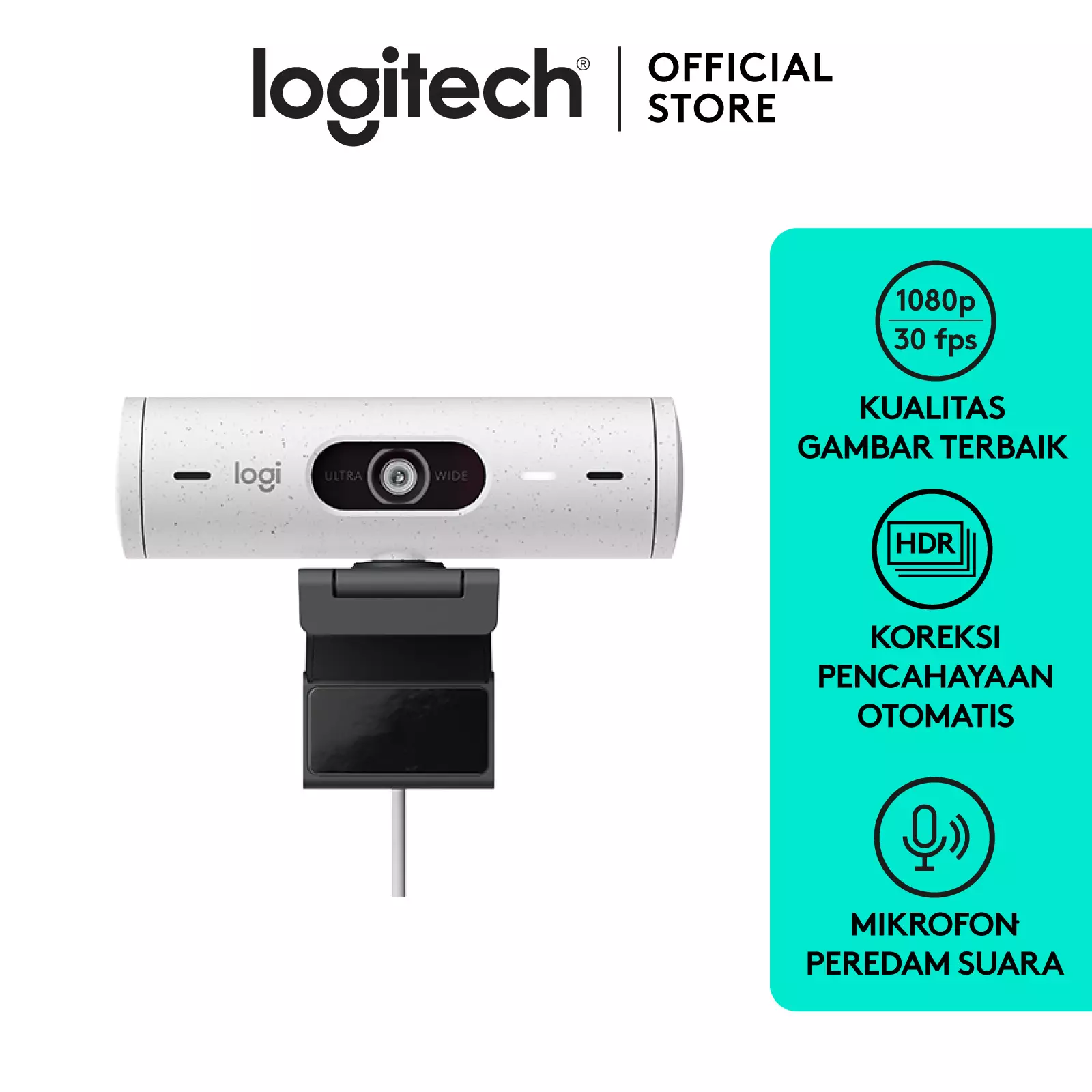 Jual Logitech Logitech Brio 500 cam Full HD HDR dan Noise Cancelling